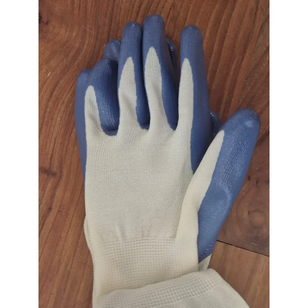2pc Nitrile Coated Dipped Gloves Blue - Room Essentials s15